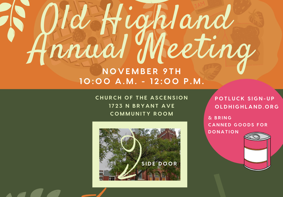 Old Highland Annual Meeting Nov 9th!